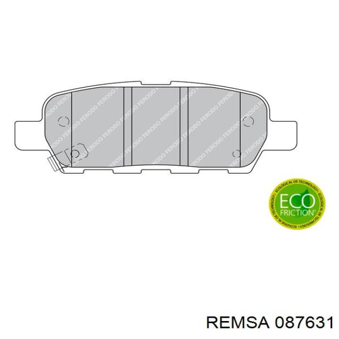 Задние тормозные колодки 087631 Remsa