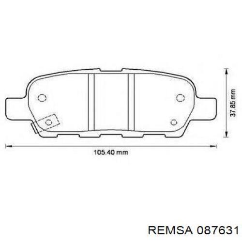 087631 Remsa Колодки тормозные дисковые комплект