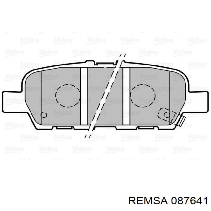 Задние тормозные колодки 087641 Remsa