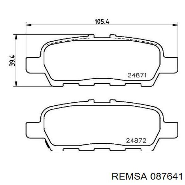 Колодки дисковые  Remsa 087641 цена, от 25.23 USD