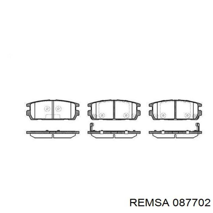 Задние тормозные колодки 087702 Remsa