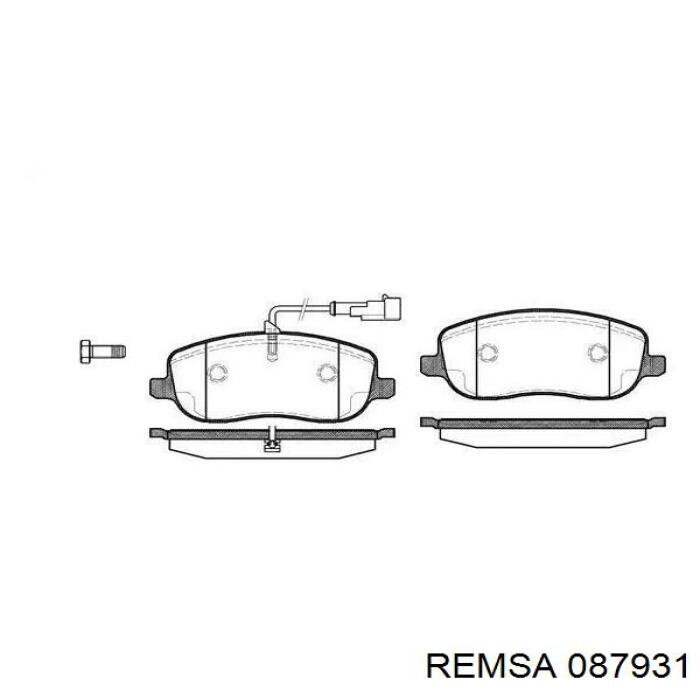 Передние тормозные колодки 087931 Remsa