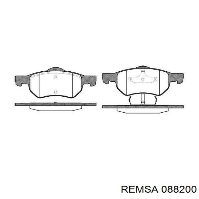 Передние тормозные колодки 088200 Remsa