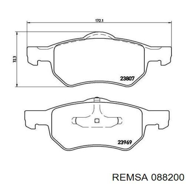 Купить 088200 Remsa Колодки тормозные