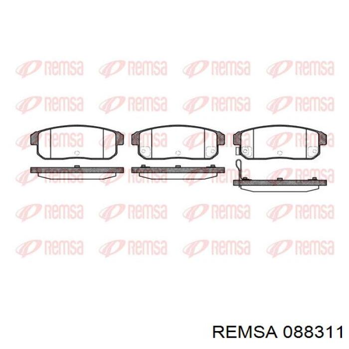 Pastillas de freno traseras 088311 Remsa