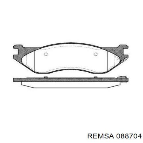 Передние тормозные колодки 088704 Remsa