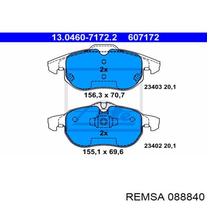 Колодки Remsa 088840 цена, от 33.85 USD
