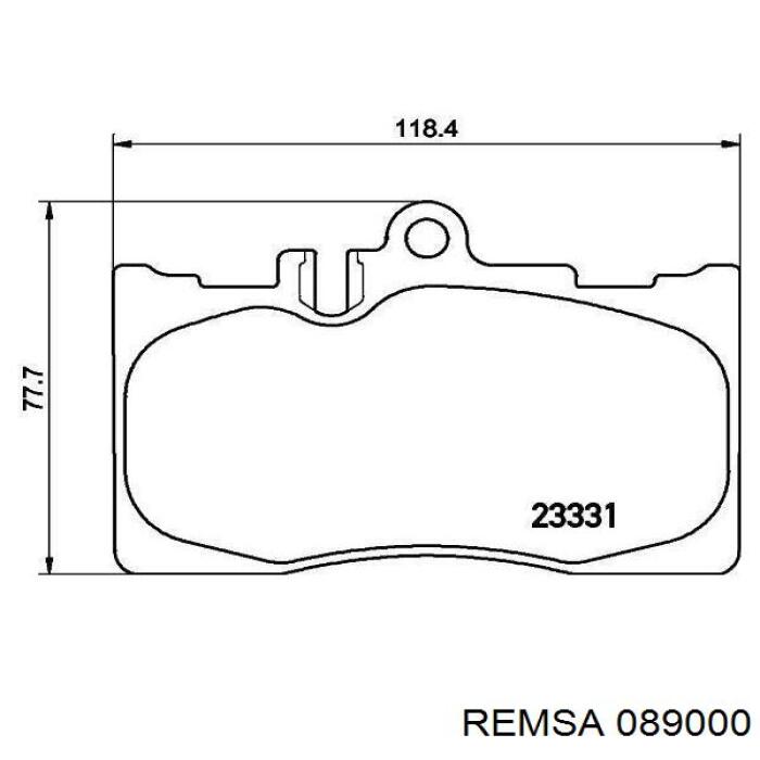 089000 Remsa Колодки передние