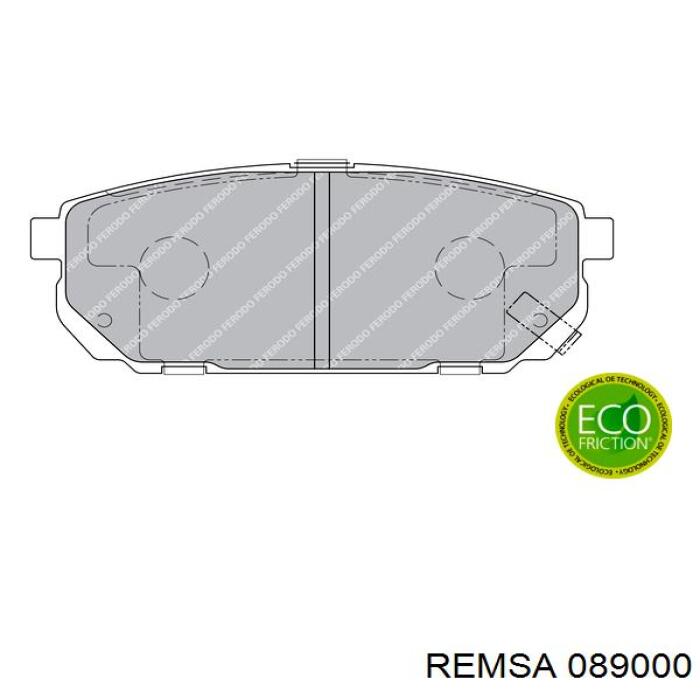 Передние тормозные колодки 089000 Remsa
