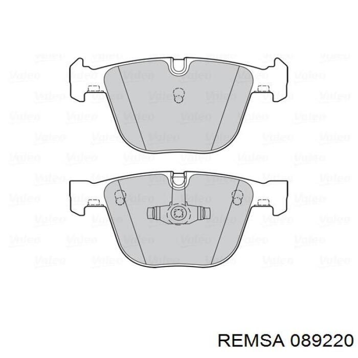 Задние тормозные колодки 089220 Remsa