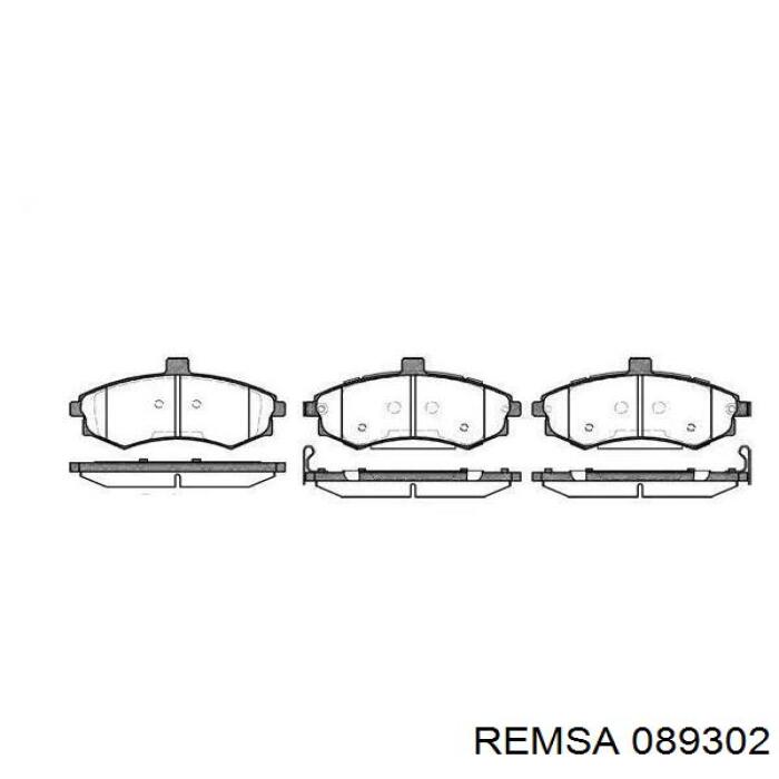 0893.02 Remsa колодки тормозные передние дисковые