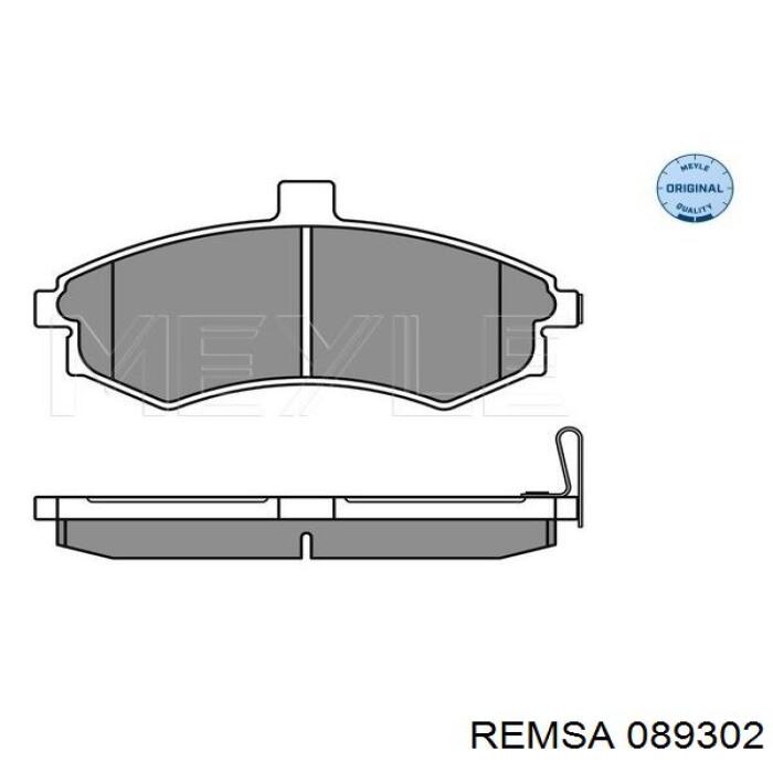 Передние тормозные колодки 089302 Remsa