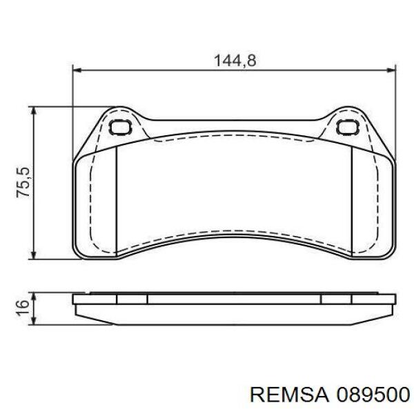 Купить 089500 Remsa Колодки тормозные