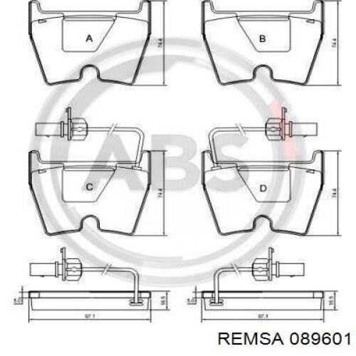 Тормозные колодки Remsa 089601