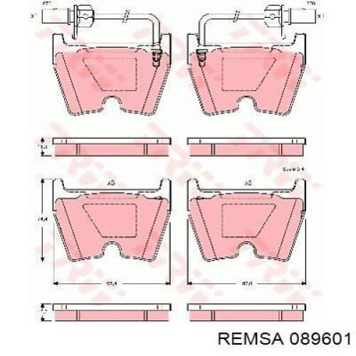 089601 Remsa Колодки передние