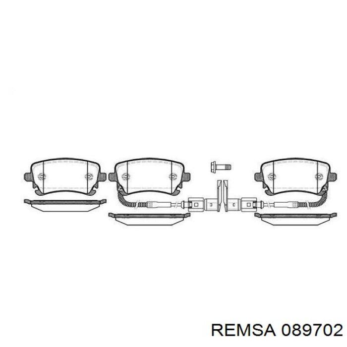 Задние тормозные колодки 089702 Remsa