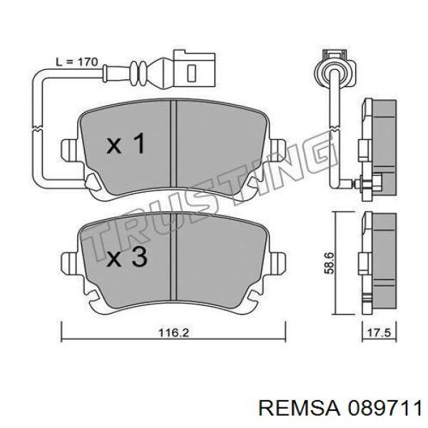 Колодки дисковые  Remsa 089711 цена, от 26.00 USD