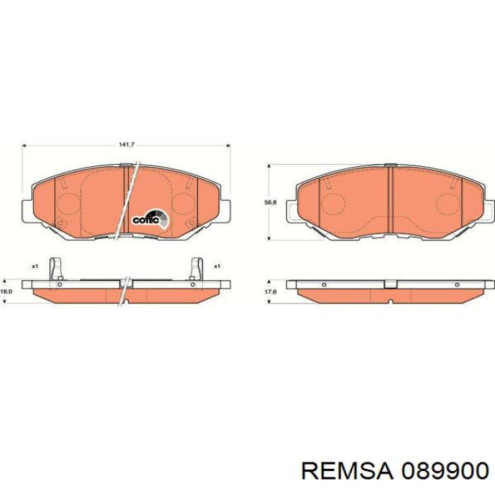Колодки Remsa 089900 цена, от 29.32 USD