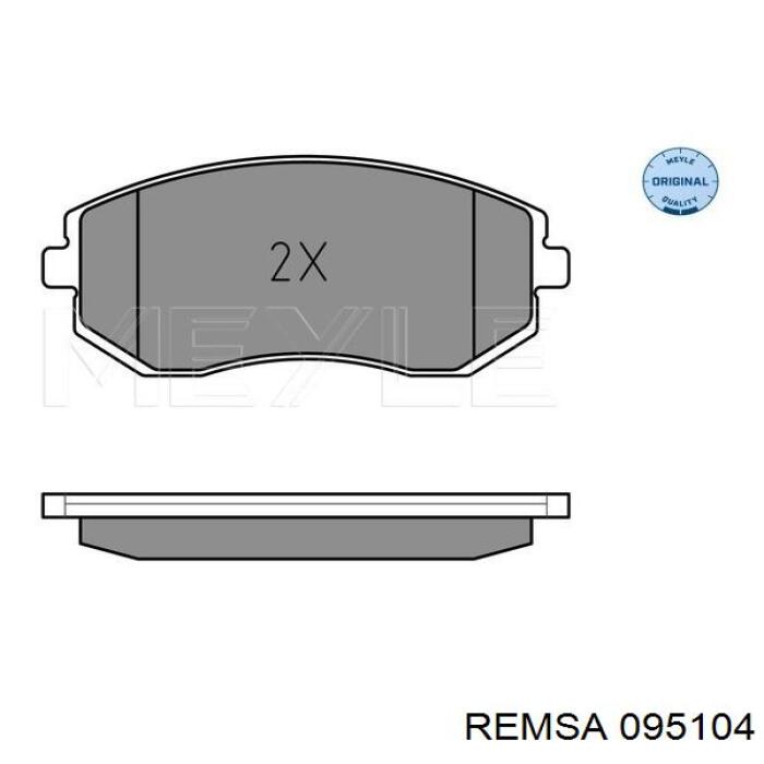 Передние тормозные колодки 095104 Remsa