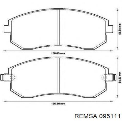 Колодки Remsa 095111 цена, от 32.24 USD