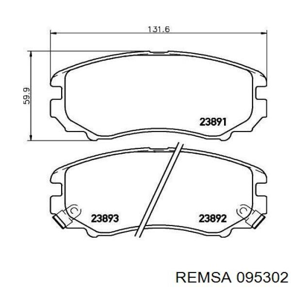Колодки Remsa 095302 цена, от 18.53 USD