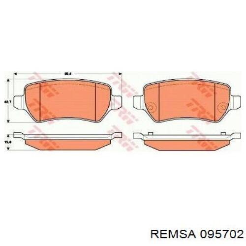 095702 Remsa Колодки тормозные дисковые комплект