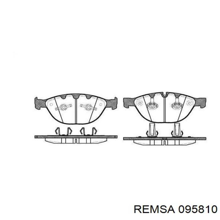 0958.10 Remsa колодки тормозные передние дисковые