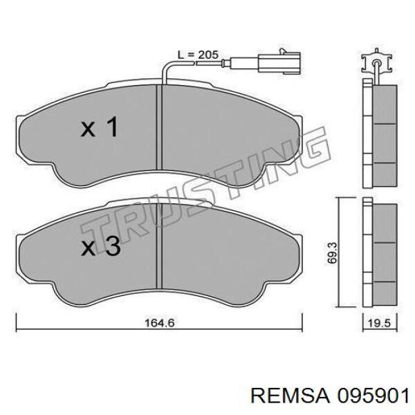 Тормозные колодки Remsa 095901