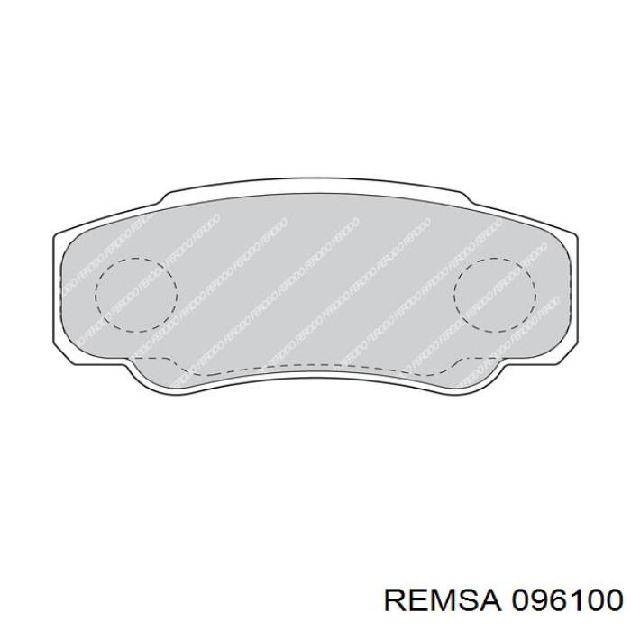 096100 Remsa Колодки тормозные дисковые комплект