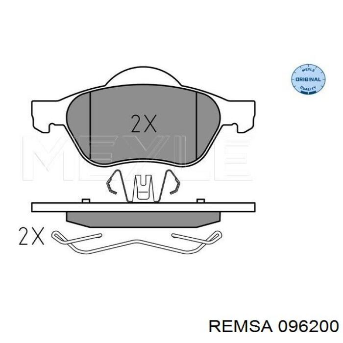 Купить 096200 Remsa Колодки тормозные