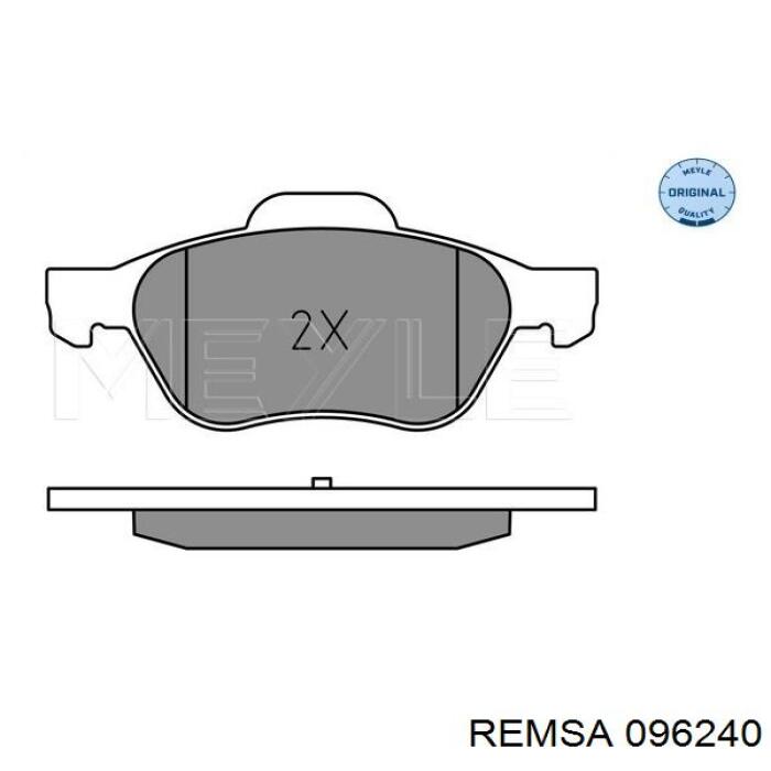 Передние тормозные колодки 096240 Remsa