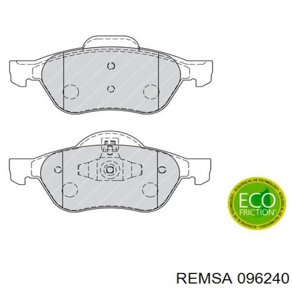 Купить 096240 Remsa Колодки тормозные