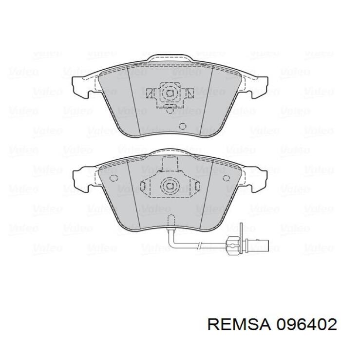 Тормозные колодки Remsa 096402