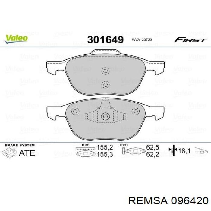 Колодки Remsa 096420 цена, от 45.39 USD
