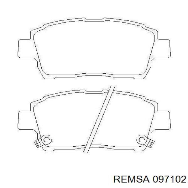 Передние тормозные колодки 097102 Remsa