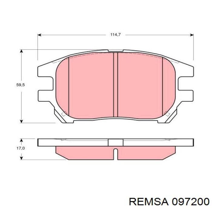 Купить 097200 Remsa Колодки тормозные