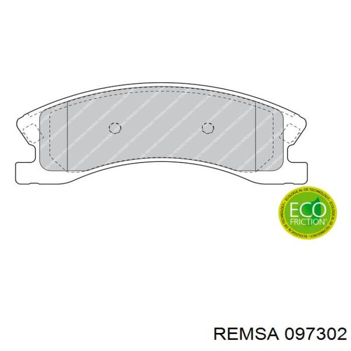Передние тормозные колодки 097302 Remsa