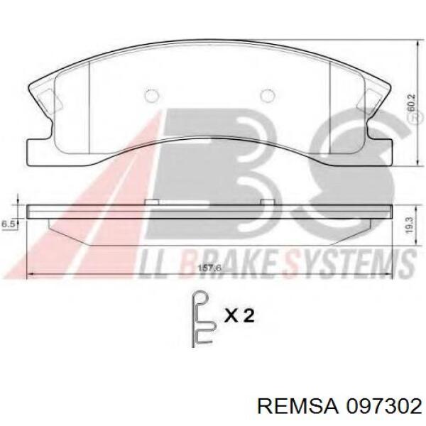 Колодки Remsa 097302 цена, от 30.83 USD