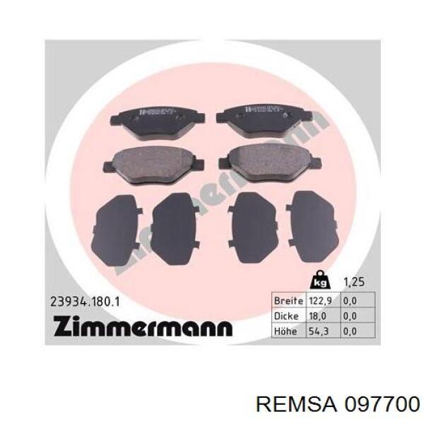Тормозные колодки Remsa 097700