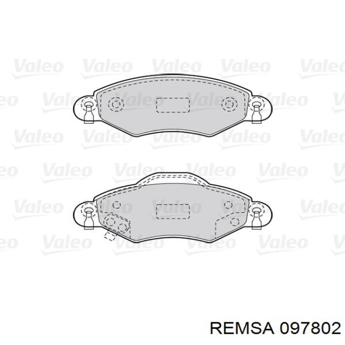 Купить 097802 Remsa Колодки тормозные