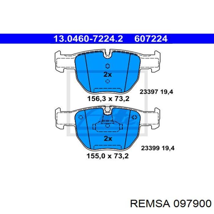 Купить 097900 Remsa Колодки тормозные