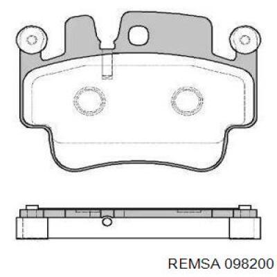 Передние тормозные колодки 098200 Remsa