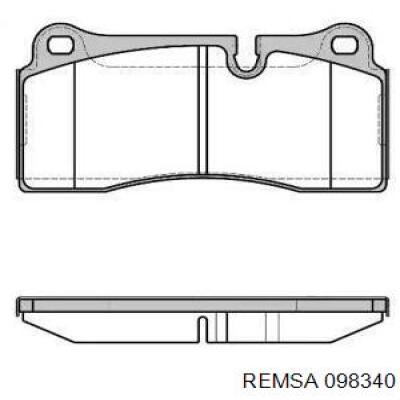 Задние тормозные колодки 098340 Remsa