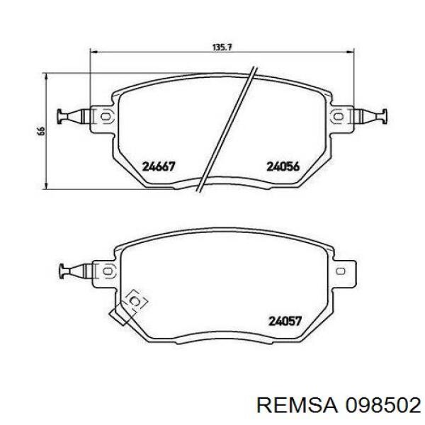 Колодки Remsa 098502 цена, от 26.05 USD