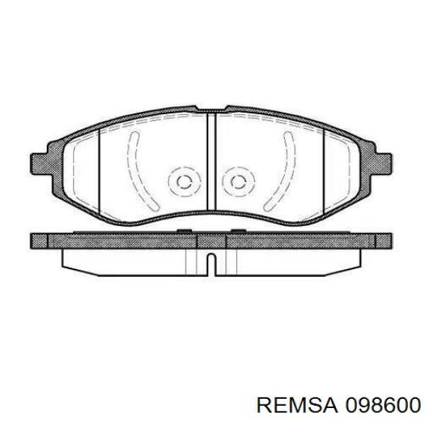 Передние тормозные колодки 098600 Remsa