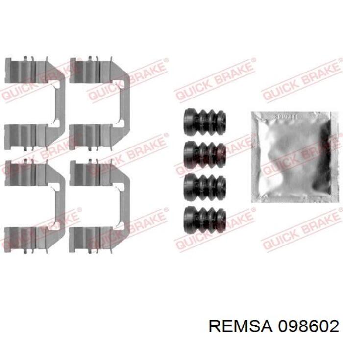 Передние тормозные колодки 098602 Remsa