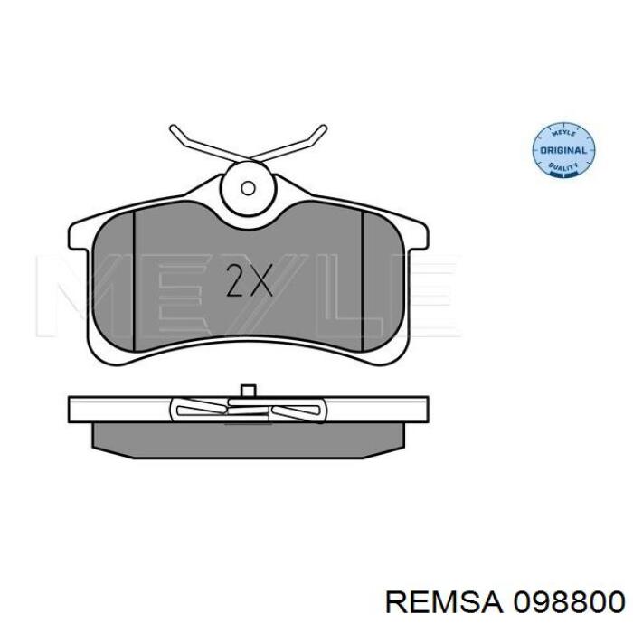 Купить 098800 Remsa Колодки тормозные