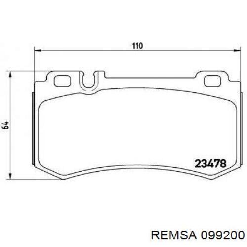 Тормозные колодки Remsa 099200