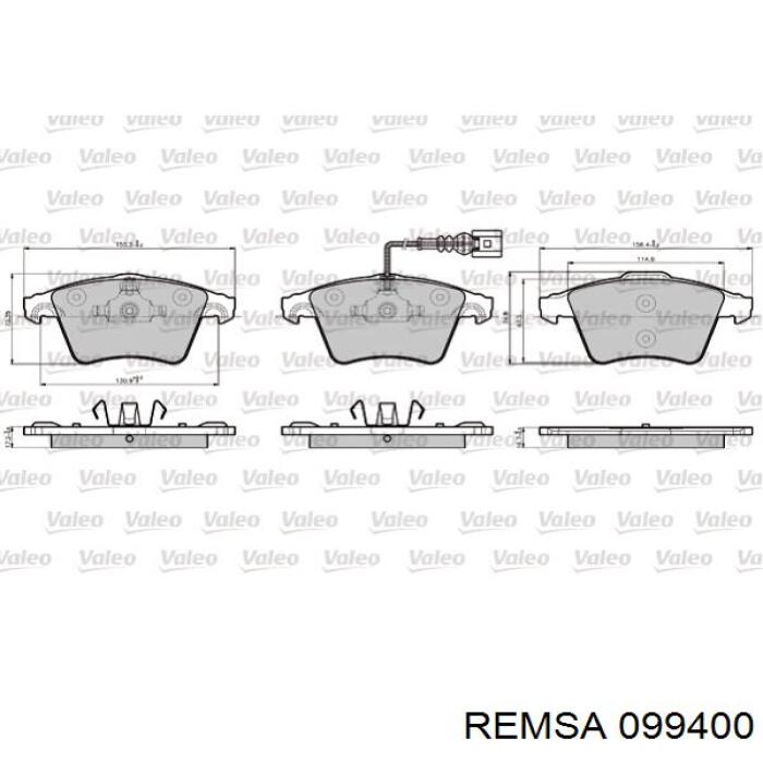 Тормозные колодки Remsa 099400