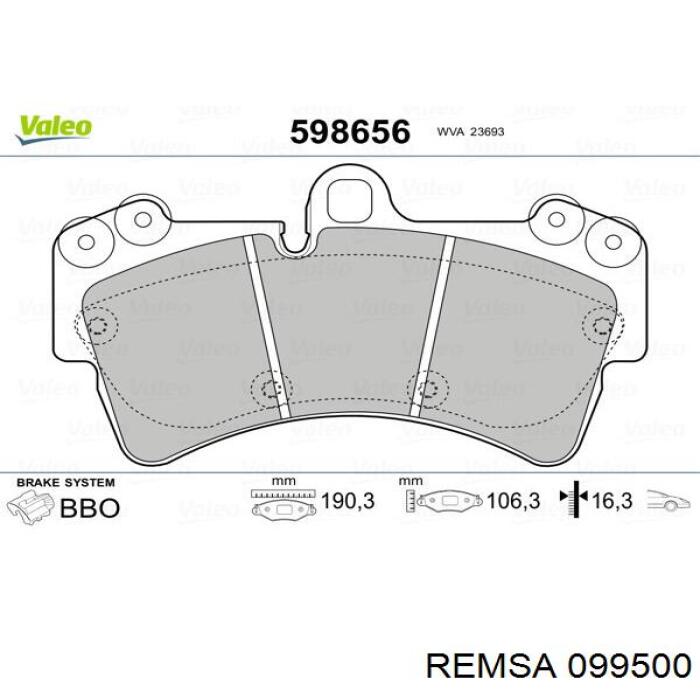 Колодки Remsa 099500 цена, от 43.12 USD